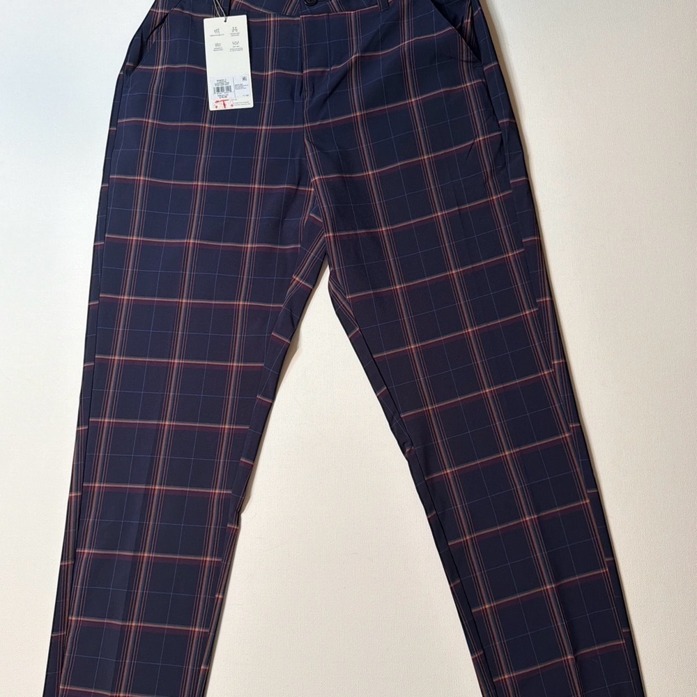 NWT Women's Walter Hagen Clubhouse Traditional Plaid Dark Navy Size 0 (P)